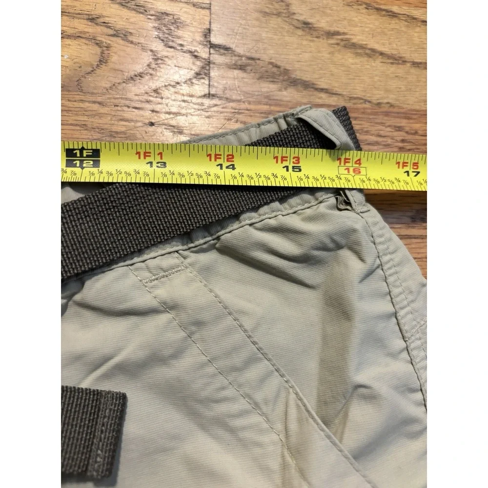 REI Sahara Convertible Cargo Hiking Pants Men Tan Zip Off Belted sz‎ 34x31.5